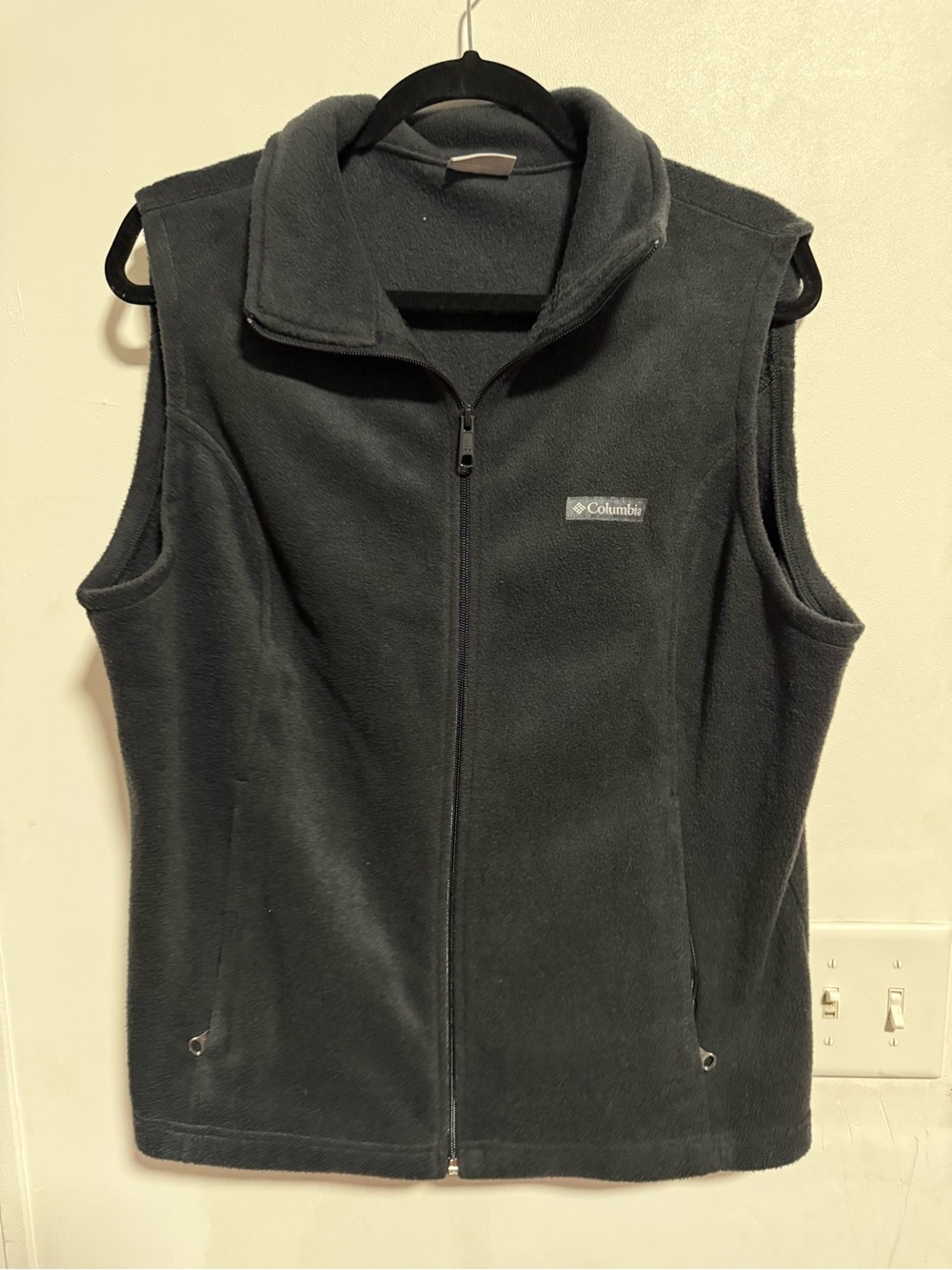 Columbia Black Fleece Vest - Women's Zip Front